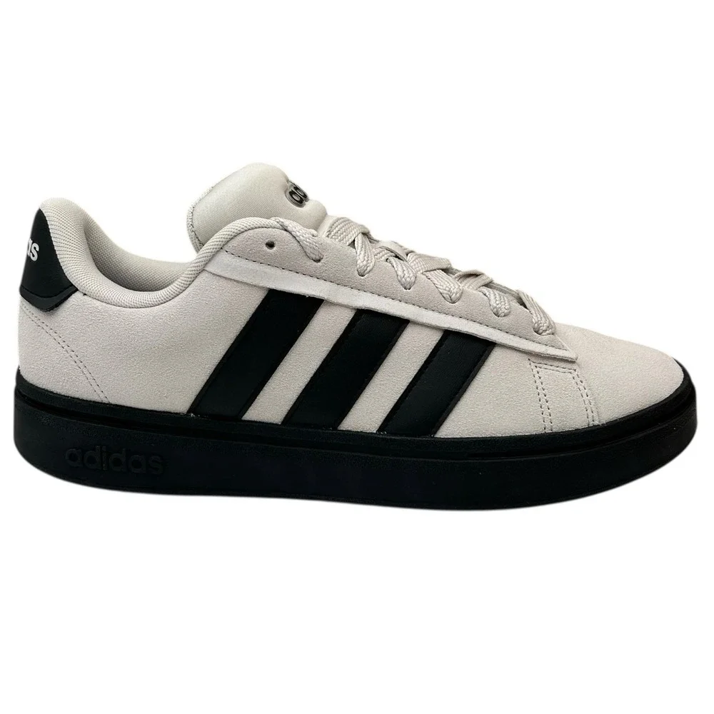 Adidas Mens Grand Court Alpha 00's Shoes Size 10 Gray Black Retro Style Sneakers